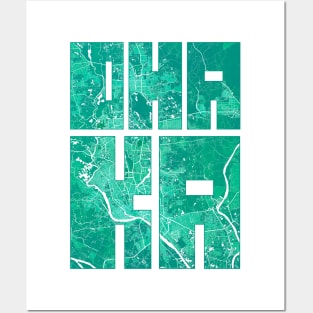 Dhaka, Bangladesh City Map Typography - Watercolor Posters and Art